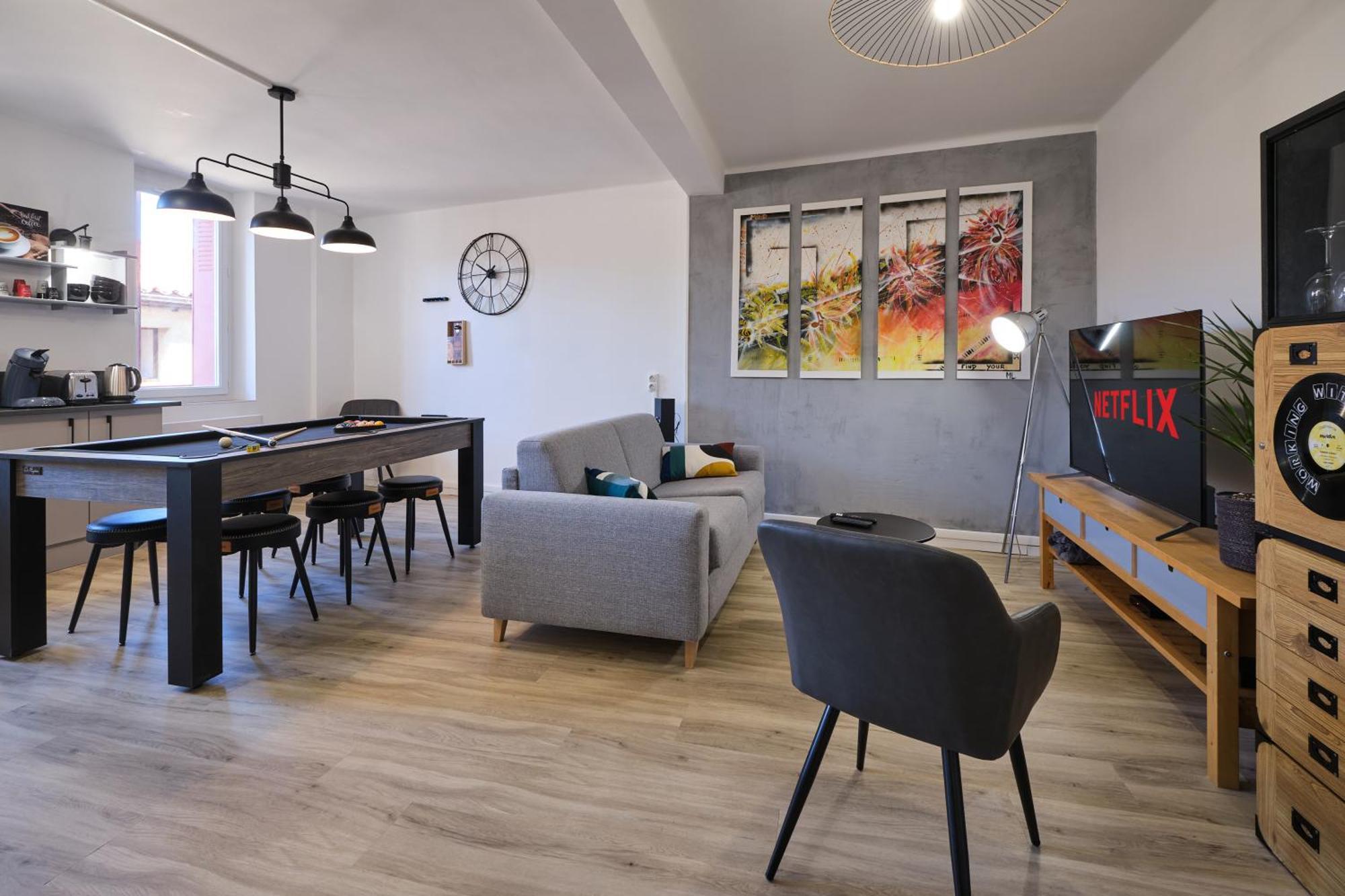 Magnifique*T4*Centre Ville*Wifi*Billard*Netflix* Limoux Luaran gambar